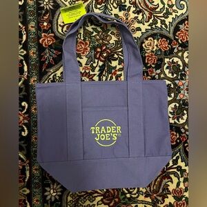 TRADER JOE'S MINI HALLOWEEN CANVAS TOTE BAG FALL 2025 LIMITED - PURPLE